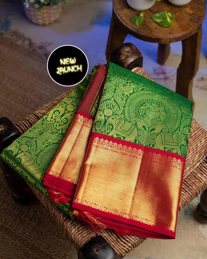 Festival Special Banarasi Silk Saree With Rich Pallu & Jacquard