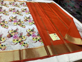 Elegent Floral Printed Crepe Silk Saree for Daily Wear