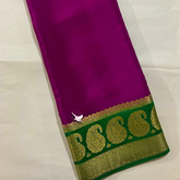 Imperial Purple Pure Mysore Silk Saree With Golden Zari Border
