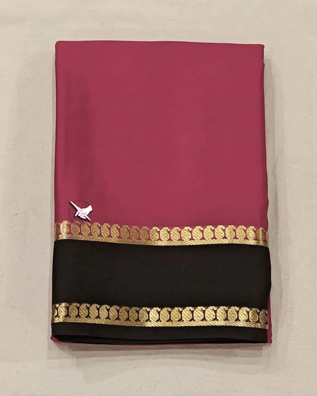 Smoky Topaz Colour Pure Mysore Silk Saree With Golden Zari Work