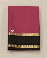 Smoky Topaz Colour Pure Mysore Silk Saree With Golden Zari Work