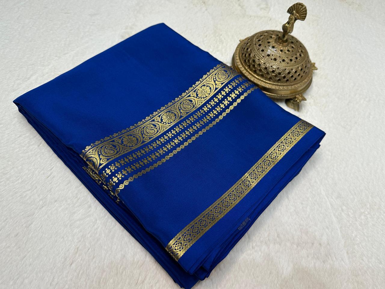 Timeless Mysore Silk Saree with Luxurious Bentex Border