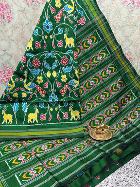 Traditional Ikkat Patola Handloom Soft Silk Saree