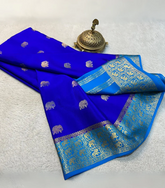 Traditional Pure Mysore Silk Saree With Elephant motifs