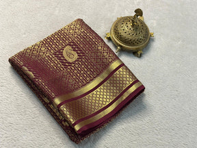 Rich Brocade Checks Pattern with Mango Design Mysore Silk Saree