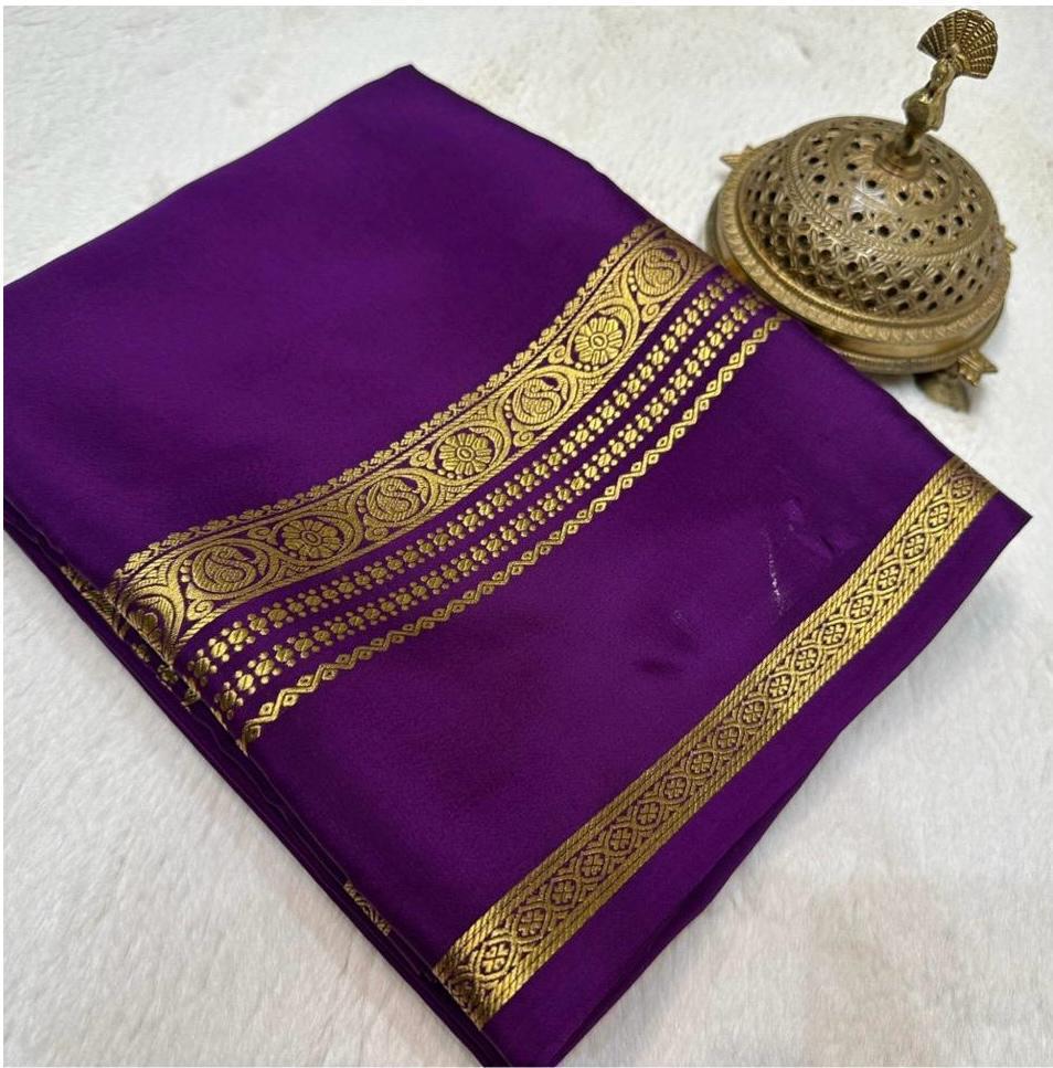 Timeless Mysore Silk Saree with Luxurious Bentex Border