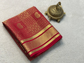 Rich Brocade Checks Pattern with Mango Design Mysore Silk Saree