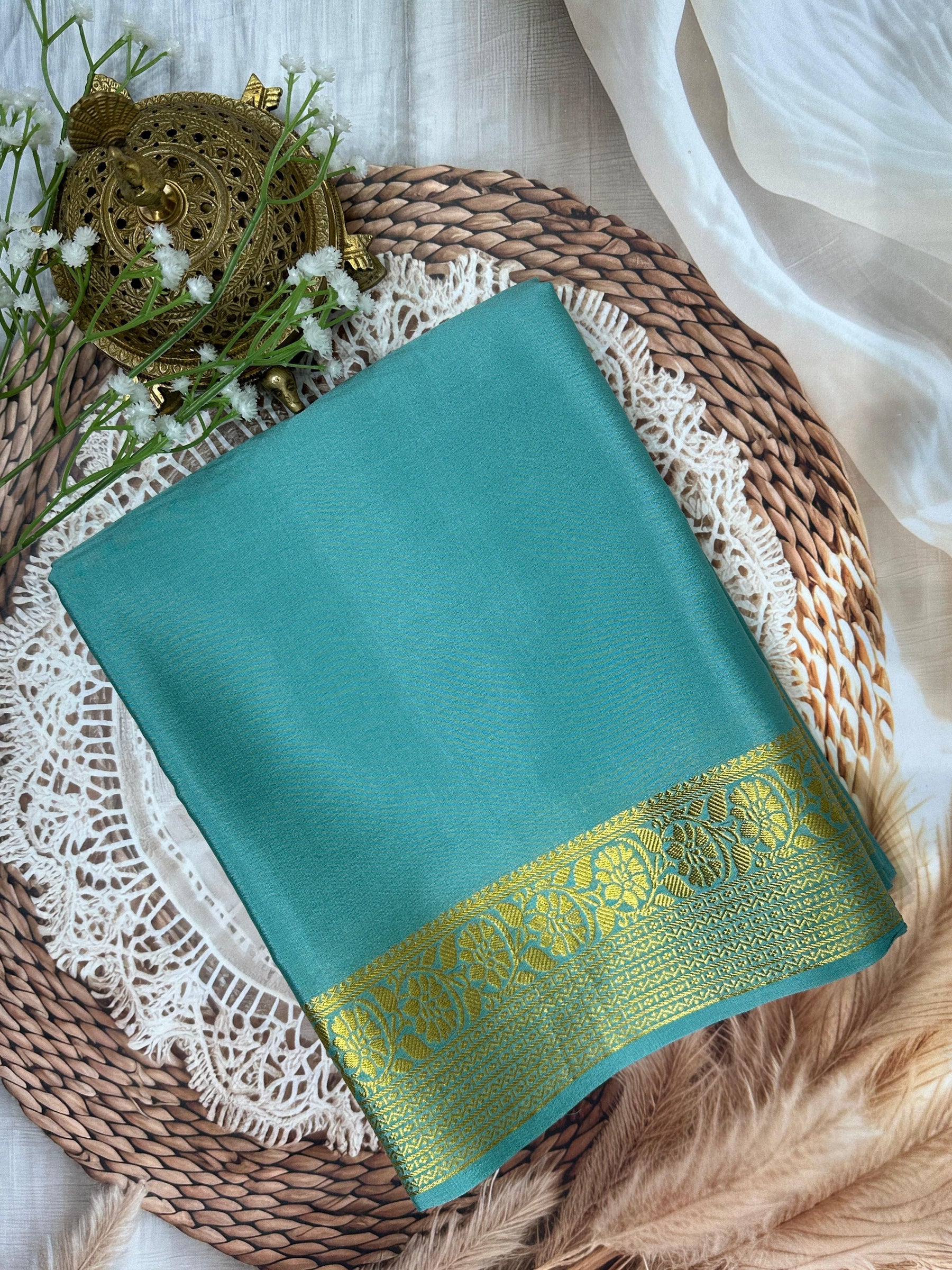 Rich Zari Border Traditional Mysore Silk Saree