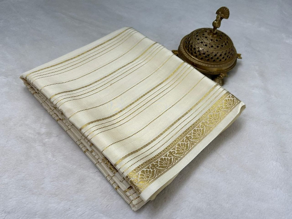 Traditional Beautiful Pure Zari Mysore Silk Sarees