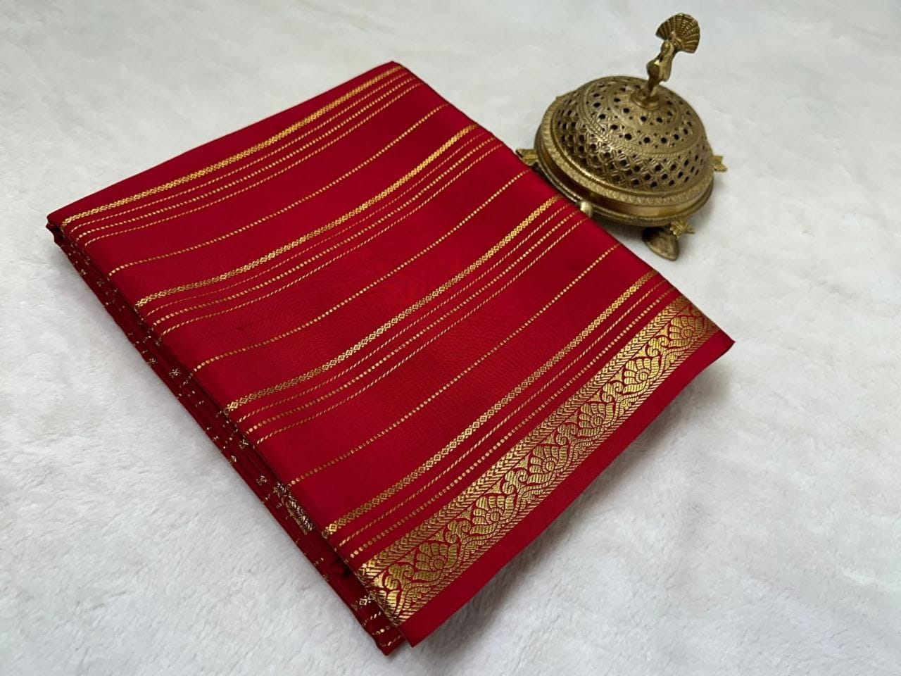 Traditional Beautiful Pure Zari Mysore Silk Sarees