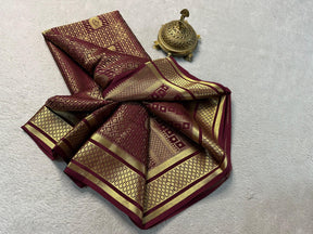Rich Brocade Checks Pattern with Mango Design Mysore Silk Saree
