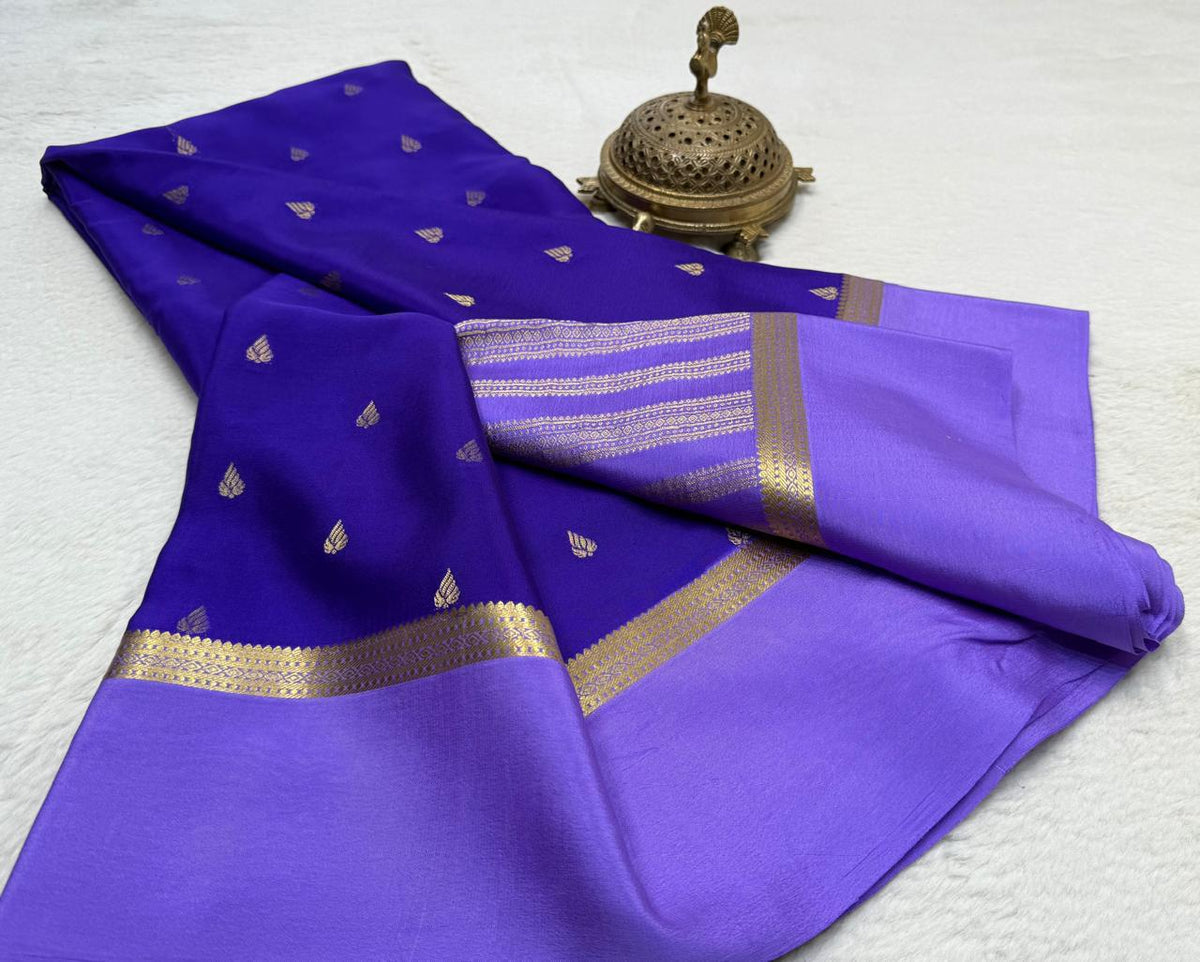 Beautiful Mysore Silk Sarees having exclusive Butta Pattern with Bentex Border & Rich pallu