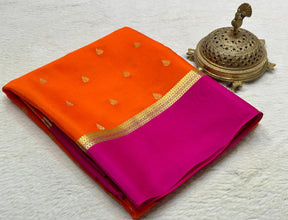 Beautiful Mysore Silk Sarees having exclusive Butta Pattern with Bentex Border & Rich pallu