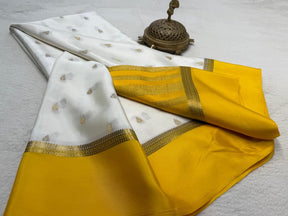 Beautiful Mysore Silk Sarees having exclusive Butta Pattern with Bentex Border & Rich pallu