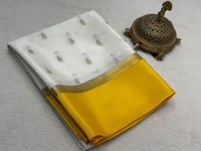 Beautiful Mysore Silk Sarees having exclusive Butta Pattern with Bentex Border & Rich pallu